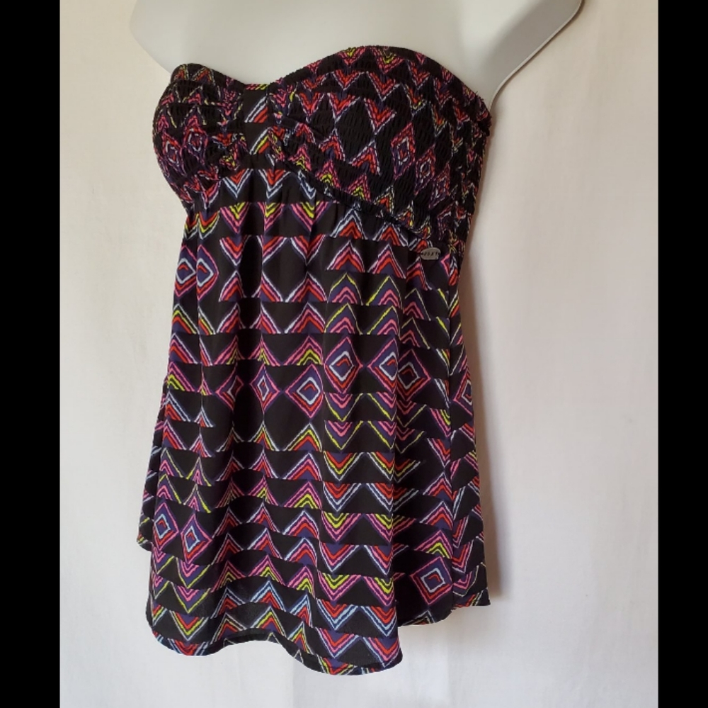Roxy Womens Strapless Blouse Size S